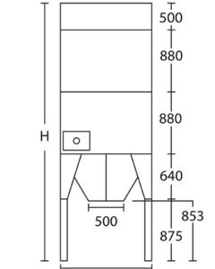 Silo Modul 3,00m³ 125/60°H3280 M&M